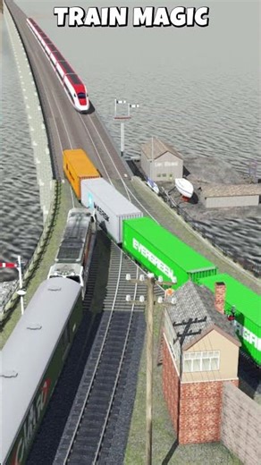 Kereta Api Cepat PLH Melintasi Persilangan 4 Kereta Api #keretaapi #train #railway