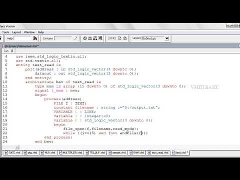 VHDL BASIC Tutorial - Read a data from File (ROM)