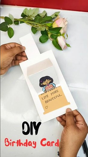 Unique Handmade Birthday Card | Surprise Message Pull Tab