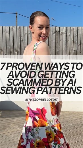 Claire - DIY fashion on Instagram: "7 proven ways to avoid AI sewing patterns on Etsy AI generated pattern listings are getting scarily good and even experienced sewists are getting caught out. So, if you’ve been scammed, it’s not your fault. But there are some simple tells that hint at AI generated (or stolen) patterns. All you need is a process to spot them- and once you know it becomes so much easier! I’ve been sewing for 5 years and never accidentally bought an AI pattern because I follow th