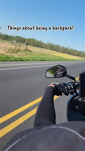 Things about being a backpack🏍💨 #backpack #harleydavidson #couples #bikelife #harleylife #harley