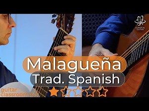 Guitar Performance ans Tutorial: 'Malagueña' – Spanish Folk Song Arranged by Cees Hartog