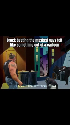 Brock Lesnar beating the masked guys felt like a cartoon #WWE
