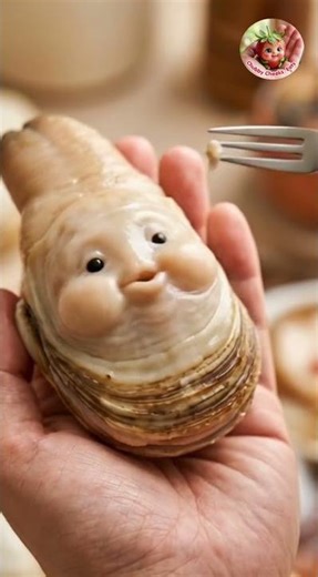 “Baby Geoduck Got Hungry 😭🐚” Kawaii ai food #shorts