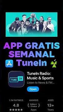 App GRATIS Semanal: TuneIn - Radio de Todo el Mundo Gratis sin Registros