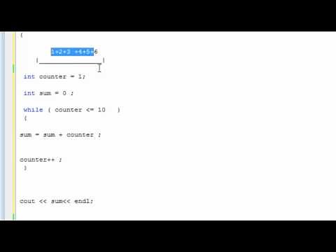 Learn programming now 27 ( While loop: Sum of numbers C++)