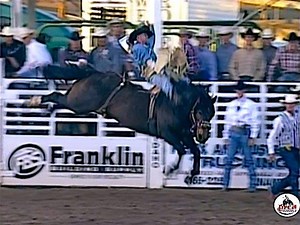 6.5K views · 299 reactions | Larry Sandvick on Calgary Stampede Ranch's E-33 Enemy Rocket during the short round at a 2003 rodeo in Caldwell, ID for 90 points. | All Things Roughstock | Facebook