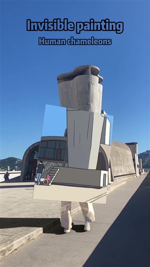 Invisible painting.Human chameleons #painting #foryou #art #city #beautiful #trend #citylife #usa