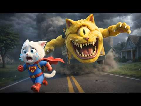 🐱🚍The One-Eyed Monster Bus ATTACKS! Super Kitten Must Escape! 😱