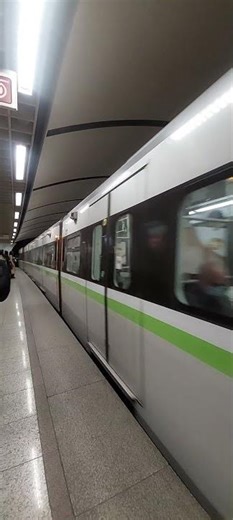 Athens metro train waiting in Omonia #greece
