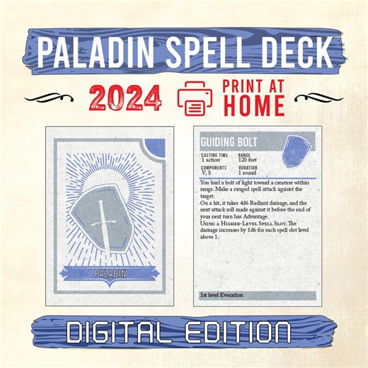2024 Paladin Spell Cards, Dnd 5.5e, Digital Download - Etsy Canada