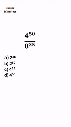 How to Simplify 4⁵⁰ / 8²⁵ in Seconds