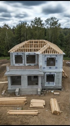 the process of building an Asian-style house#epoxy #homedecor #homedesign