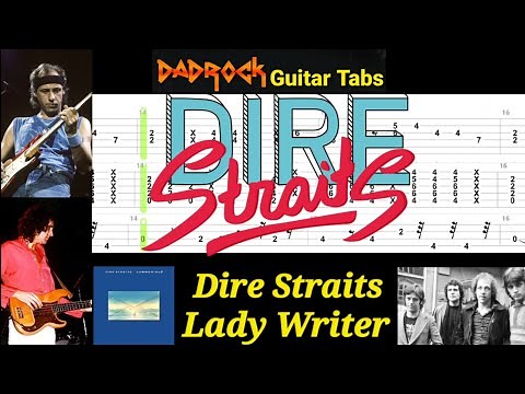 Lady Writer - Dire Straits - Guitar + Bass TABS Lesson