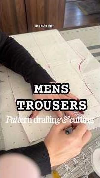 Pattern drafting *Men’s Trousers* for DIY gifts 🎁