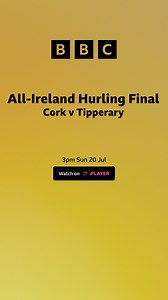 Watch the All-Ireland Hurling Final LIVE on BBC Two and iPlayer from 3pm on Sunday. Cork v Tipperary - don't miss a moment of the action! #Hurling #BBCSport #SportNI #Cork #Tipperary | BBC Northern Ireland