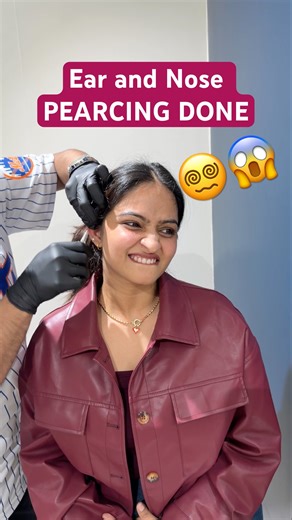 Ear pearcing done 🙈🌸✨🧿 #maimohini #minivlog #earpearcing #vlog #funny #pearcing #nosepearcing
