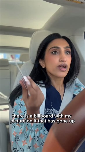 Dhivya Srinivasa, MD FACS on Instagram: "Mama has a billboard in West Hollywood… come see it with me! For those who remain curious, I ate a bowl of my mom’s biryani with spiced yogurt when I got back home. I was too shy to share the pics with my family, but my husband sent it to the family thread. Only two people hearted it. For reference, everyone hearted the picture of my sister‘s dog after he took a bath. 📸 @lindylinphoto"