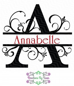 Split Letter Monogram Decal: Personalized Name Initial - Etsy