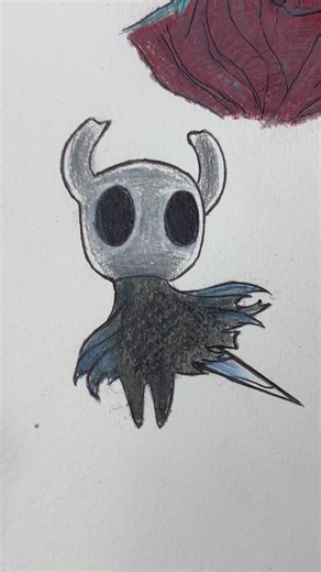 Drawing The Knight from Hollow Knight! #art #artistsoftiktok #drawing #tutorials#hollowknight