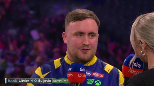 "That's the most settled I've been and it shows with the average, finishing and ton-plus checkouts!" 🙌 World No 1 Luke Littler on his dominant third round display at Alexandra Palace 🗣️ | Sky Sports