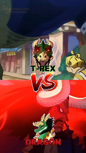 T-Rex vs Dragon in Blox Fruits
