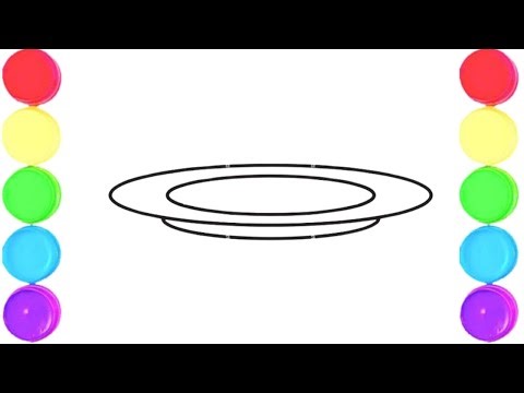 How To Draw Plate Drawing & Coloring For Kids and Toddlers_ Child Art 🌈🎨‪@MridulArtGallery-s3o‬