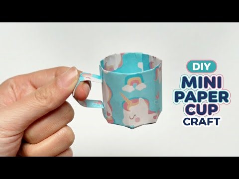 Mini Paper Cup With Handle (So Cute, Beginner DIY)