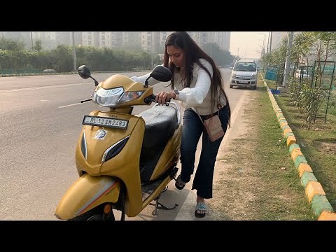 How to drive Scotty| Revving Scotty |women driving scooty| Driving lesson for beginners