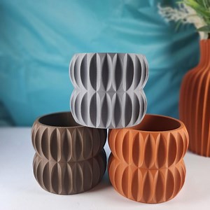 Boho Style3d Printed Plant Pot, Minimalist Design, Indoor Pot, Succulent Planter, Mother's Day Gift, Eco Friendly - Etsy