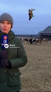 A cow was abducted by aliens during a live broadcast.