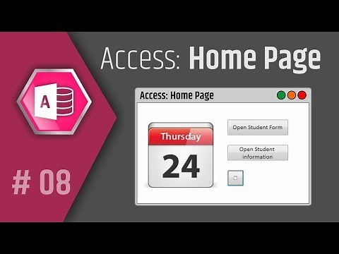 Microsoft Access: #08 Creating Home Page or Dashboard