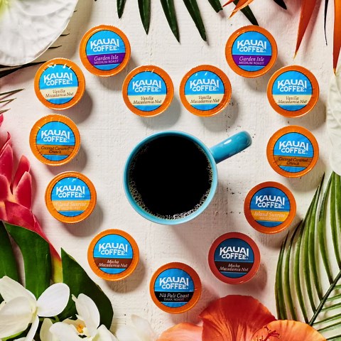 Kauai Coffee Pods Compatible with K-Cup Pods for Keurig Brewers – 20% Hawaiian Arabica – Dark Roast, Rich, Smooth, No Bitterness – Na Pali Coast, 1 Pack of 24 Single Serve Cups