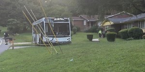 MARTA bus driver falls asleep, crashes into utility pole, causing power surge