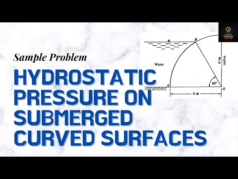 Hydrostatic pressure on submerged curved surfaces sample problem | Fluid Mechanics Lesson 10