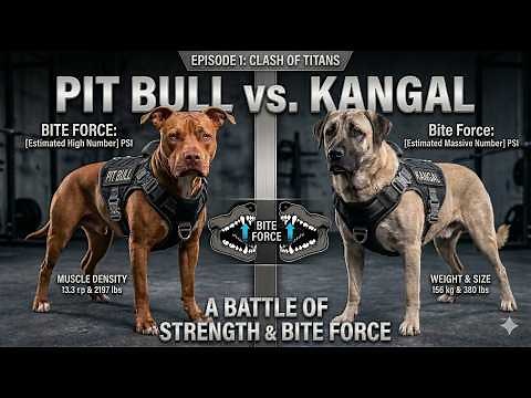 "Pit Bull vs. Kangal - A Battle of Strength and Bite Force"