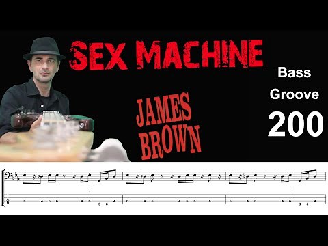 SEX MACHINE (James Brown) How to Play Bass Groove Cover with Score & Tab Lesson