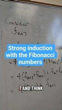 a strong induction proof about the Fibonacci numbers #maths #discrete