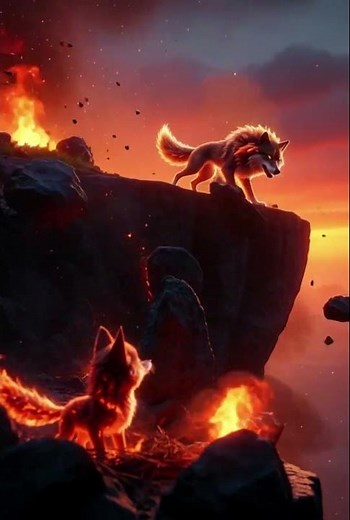 Phoenix-Wolf Awakens 🔥🐺 | Epic Anime Hybrid Origin Story (AI Anime Fantasy Short) #tettverse