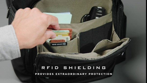 Briggs & Riley Medium Cargo Backpack - Carry On Travel Backpack for Women & Men, Personal Item Bag, Self-Repairing Zippers, Padded Straps, Fits up to 15.6" Laptop - HTA Collection, Black