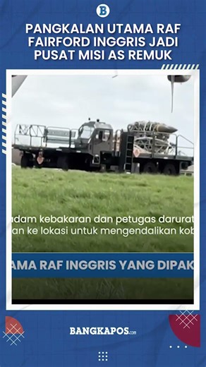Pangkalan Utama RAF Fairford Inggris Jadi Pusat Misi AS Gempur Iran Remuk Dilalap Api, Asap Berkobar