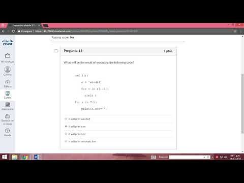 Evaluación: Module 5 test *Programación Python* Resuelto Cisco