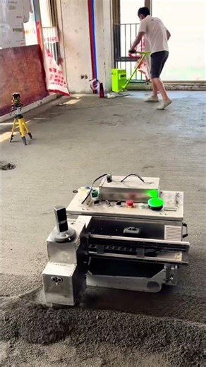 Precision Flooring: Automatic Ground Leveling Machine in Action #shorts