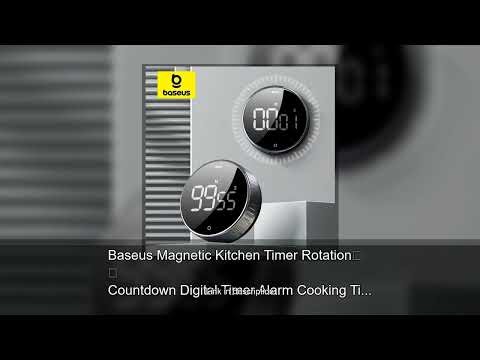 Baseus Magnetic Kitchen Timer Rotation Countdown Digital Timer Alarm Cooking Timer Clock Study