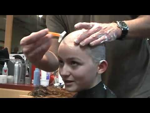 Young Girl Goes Bald for Charity - Utah - 2011