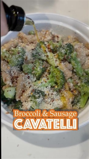 Pasture Raised Sausage and Local Organic Broccoli w/Fresh Milled Cavatelli