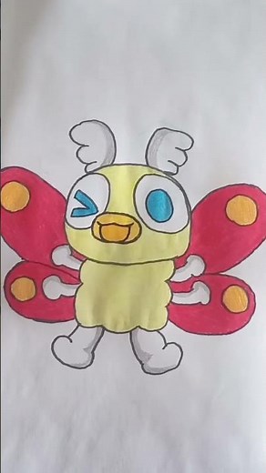Chibi Mothra drawing/ idea by ‪@The-Grey-Goo‬ #art #chibimothra #chibigodzilla #queenofmonsters
