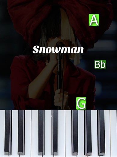 Sia - Snowman (easy piano tutorial) #sia #snowman #pianotutorial #pianolesson #easypiano