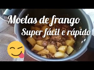 Como preparar moelas de frango super rápido e fácil/ Moelas de frango com batatas/ Lu Cabral