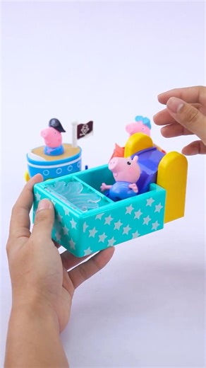 Satisfying Unboxing Experience With Peppa Pig Mini Playset Series - Pirate Ship ASMR #asmr #toys